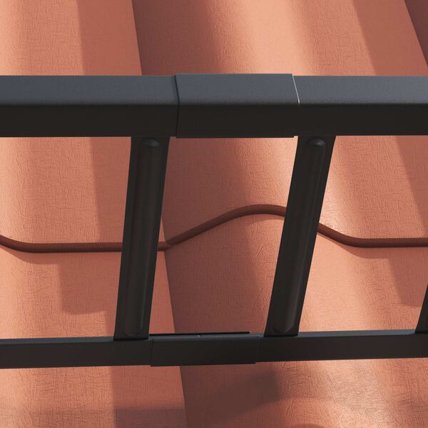 vidaXL Apărătoare de zăpadă pentru acoperiș Negru 300 x 2,5 x 20 cm