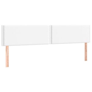 vidaXL Tăblii de pat, alb, 200x5x78/88 cm, piele ecologică