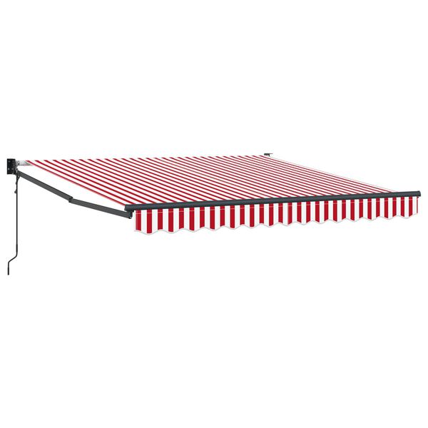 vidaXL Cortina Retractabilă Roșu și Alb 300 x 250 cm