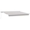 vidaXL Copertină retractabilă Gri deschis și alb. 300 x 250 cm