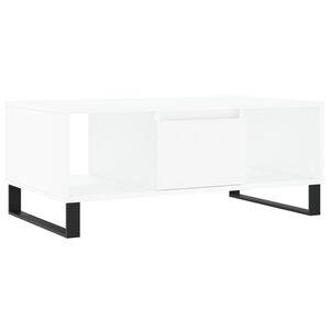 vidaXL Măsuță de cafea, alb, 90x50x36,5 cm, lemn prelucrat