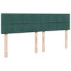 vidaXL Pat box spring cu saltea, verde &icirc;nchis, 200x200 cm, catifea