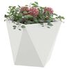 vidaXL Jardinieră 2 pcs Alb 50 x 50 x 50 cm Oțel