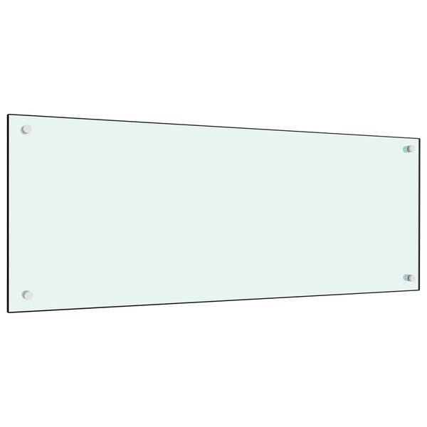 vidaXL Panou antistropi de bucătărie, alb, 100x40 cm sticlă securizată