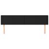 vidaXL Tăblie de pat cu aripioare negru 163x16x78/88cm piele ecologică