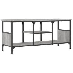 vidaXL Comodă TV, sonoma gri, 100x35x45 cm, lemn prelucrat & fier