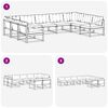 vidaXL Set de canapele de exterior cu pernă 9 pcs Natural și Crem