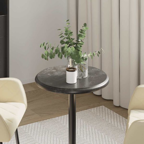 vidaXL Blat de masă, negru, &Oslash;40x2,5 cm, marmură