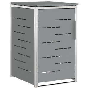 vidaXL Depozitare pentru Containere cu Roți pentru 1 coș 240L Gri