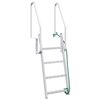 vidaXL Scară de doc cu 4 trepte Argintiu 58 x 77 x 166 cm Aluminiu