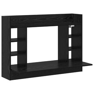 vidaXL Birou montat pe perete Stejar negru 105 x 48 x 75 cm