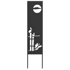 vidaXL Ecran de intimitate pentru grădină Traforaj Negru 32 x 140 cm
