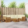 vidaXL Set de canapele de exterior cu pernă 8 pcs Natural și Crem