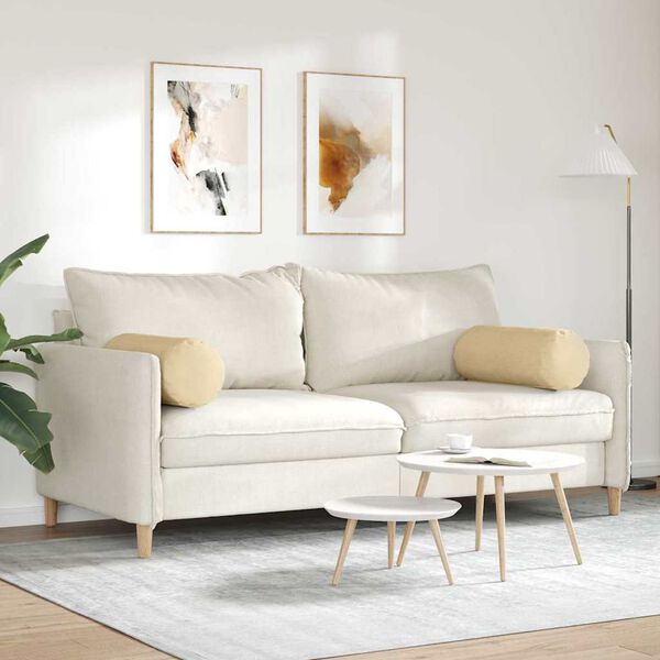 vidaXL Perne Bolster 2 pcs Gri Verde Ø 25 x 70 cm