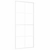 vidaXL Ușă glisantă, alb, 90x205 cm, sticlă ESG mată și aluminiu