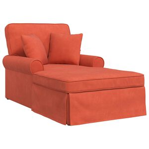 vidaXL Chaise Lounge cu fustă 3 buc. Roșu portocalie 91 x 157 x 91 cm
