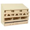vidaXL Cuibar găin cu 3 compartimente, 93x40x65 cm, lemn masiv pin