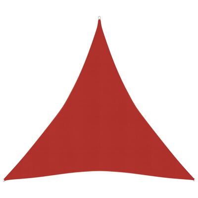 vidaXL Pânză parasolar, roșu, 5x6x6 m, HDPE, 160 g/m²