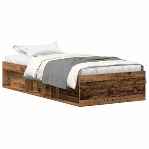 vidaXL Cadru de pat fără saltea Lemn vechi 90x200cm Lemn prelucrat