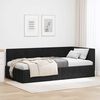 vidaXL Cadru de pat colțar cu headboard Negru 90 cm x 190 cm Catifea