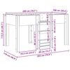 vidaXL Pat Etajat pentru Copii Stejar Negru 100 x 200 cm Lemn compozit