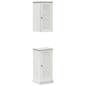 vidaXL Set de mobilier pentru baie VIGO 2 buc. Alb și Alb Antic