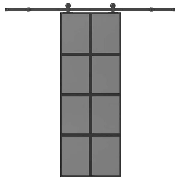 vidaXL Ușă glisantă cu set de feronerie sticlă temperată și aluminiu