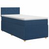 vidaXL Pat boxspring cu saltea albastru 100 x 200 cm Țesătură