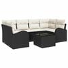 vidaXL Set de canapele pentru grădină Negru 55 x 55 x 37 cm poliratan