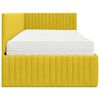vidaXL Cadru de pat colțar cu saltea cu headboard 2 pcs Galben Catifea