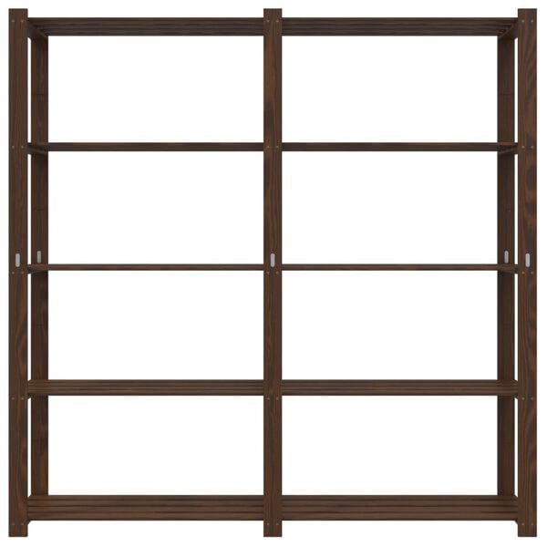 vidaXL Suport depozitare 5 niveluri maro 170x38x170 cm lemn masiv pin