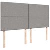 vidaXL Cadru de pat otoman cu saltele țesătură gri deschis 200x200cm