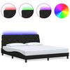 vidaXL Cadru de pat cu LED fără saltea Negru 180x200 cm Material
