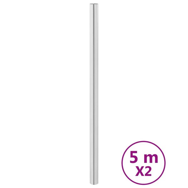 vidaXL Autocolante pentru mobilier autoadezive argintiu 90x500 cm PET