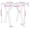 vidaXL Masă bucătărie, cadru Y, 70x70x75,5 cm lemn masiv pin și Oţel