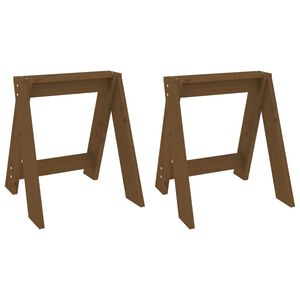 vidaXL Scaune, 2 buc., maro miere, 40x40x45 cm, lemn masiv de pin