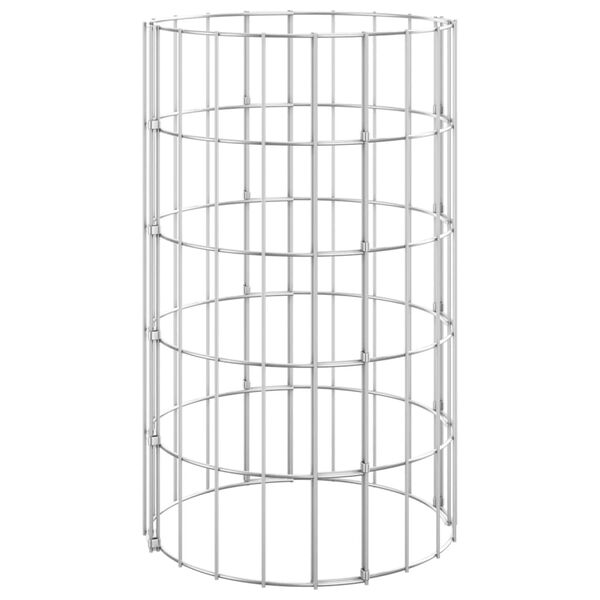 vidaXL St&acirc;lp de gabion, &Oslash;30x50 cm, oțel galvanizat, circular