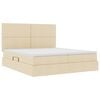 vidaXL Pat cu storage cu saltea Creme 180 x 200 cm Piele artificială