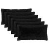 vidaXL Pernă 6 buc. HEERLEN Negru 40 x 80 cm Fleece PV