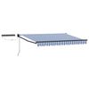 vidaXL Cort electric retractabil Albastru, Alb, Antracit 3,5 x 2,5 m