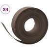 vidaXL Borduri de grădină, 4 buc, maro, 10 m 15 cm, polietilenă