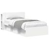 vidaXL Cadru de pat cu depozitare Alb 90 x 200 cm Lemn prelucrat