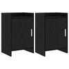 vidaXL Mese de noptieră 2 pcs Stejar Negru 40 x 30 x 60 cm
