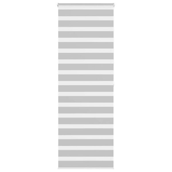 vidaXL Jaluzea tip zebra gri deschis lățime țesătură 65,9 cm poliester
