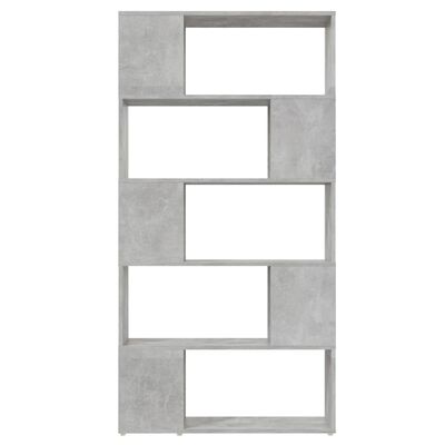 vidaXL Bibliotecă/Separator cameră, gri beton, 80x24x155 cm, PAL