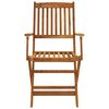 vidaXL Set mobilier de grădină pliabil, 9 piese, lemn masiv acacia