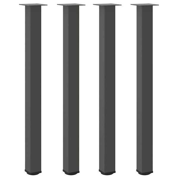 vidaXL Picioare de masă de bar, antracit, 4 buc., 110-112 cm, oțel