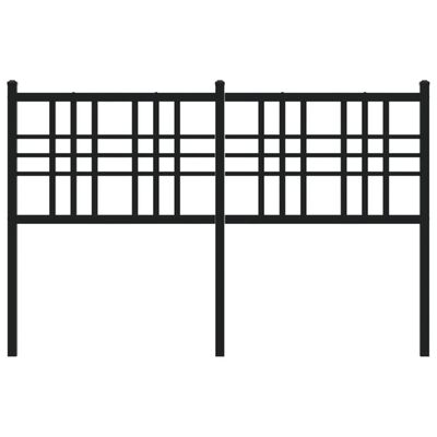 vidaXL Tăblie de pat metalică, negru, 120 cm