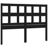 vidaXL Tăblie de pat, negru, 125,5x4x100 cm, lemn masiv de pin