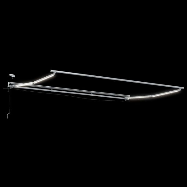 vidaXL Cort electric retractabil Galben și alb 4,5 &times; 3 m